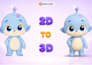 create cute 3d character, mascot and cartoon models for animation